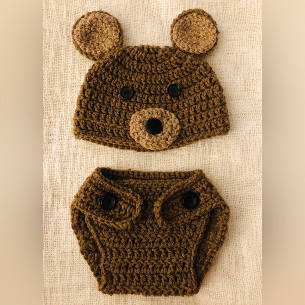 Teddy Bear Newborn Baby Photoshoot Outfit